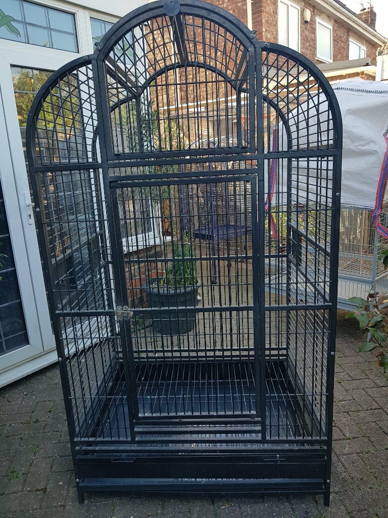 VERY LARGE HEAVY DUTY BIRD PARROT CAGE MONTANA ANTIQUE BLACK | in