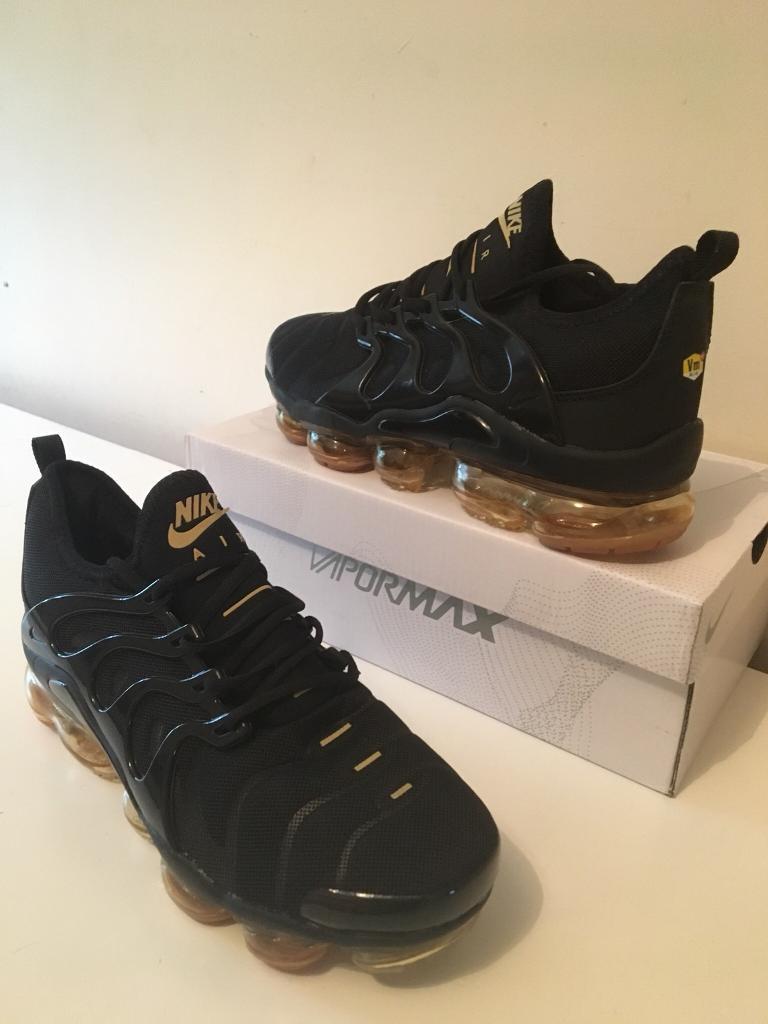 Nike vapormax Plus black and gold trainers vms | in Kirkby-in-Ashfield, Nottinghamshire | Gumtree