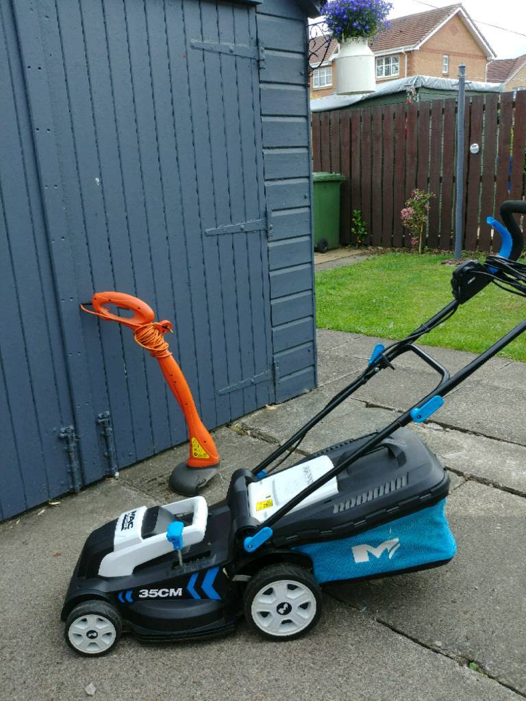 lawn mower and strimmer set b&m