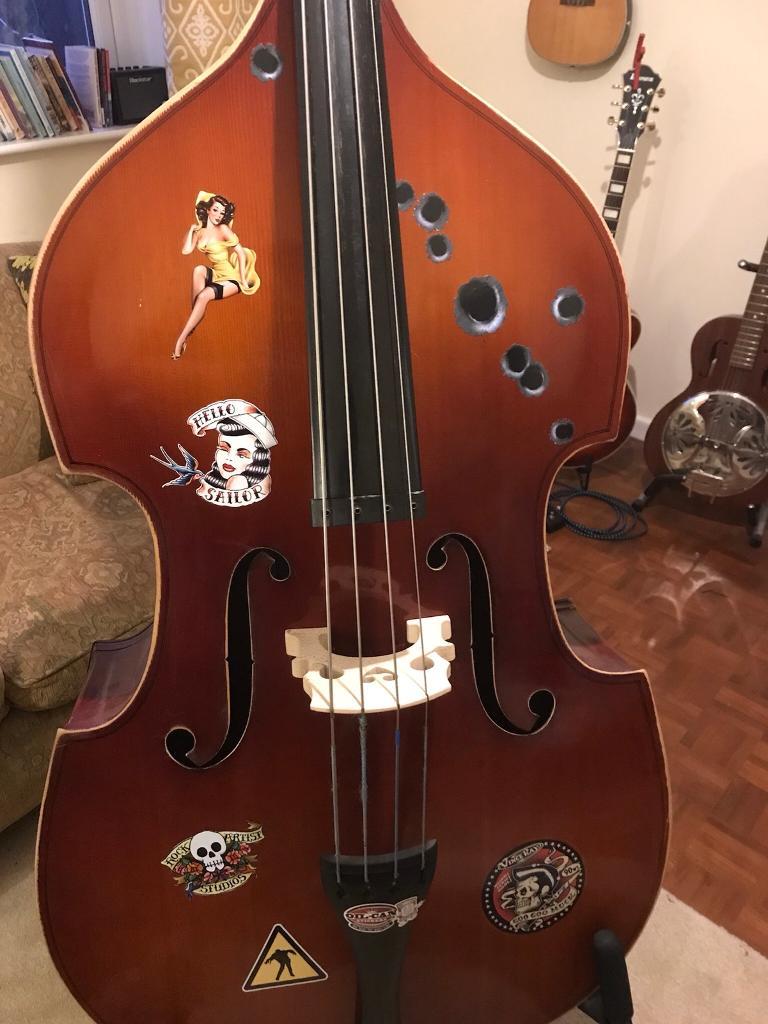 Double Bass by Maurice Debourde. With pickup. Ideal for playing Jazz