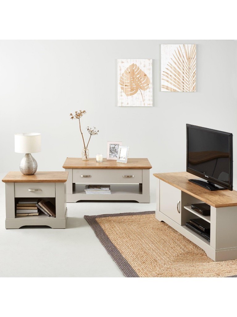 3 Piece Living Room Set, TV Stand, Coffee Table & Lamp Table in