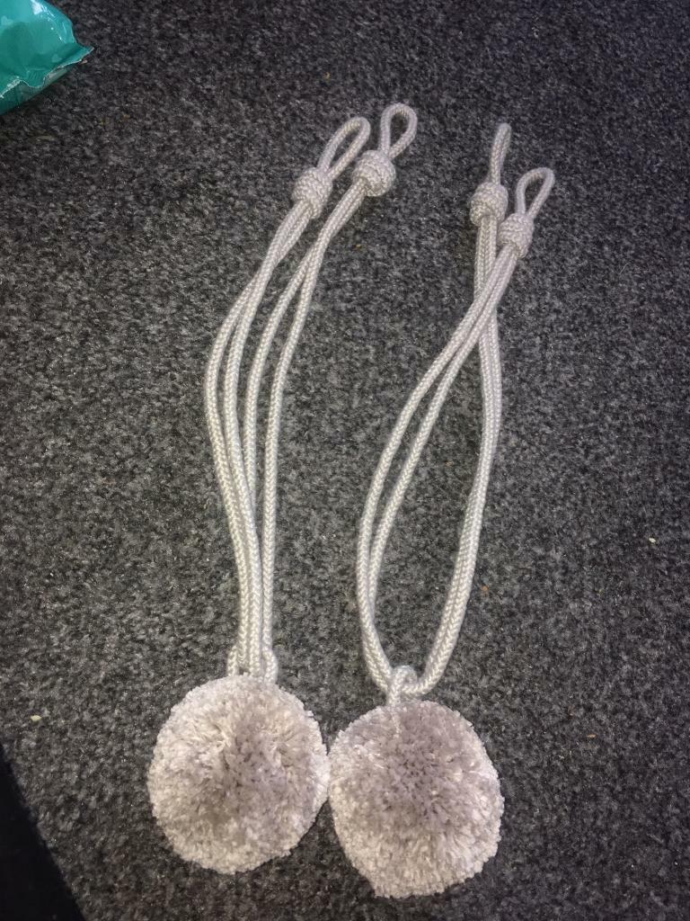 Grey Pom Pom Curtain Tie Backs In Carlton Nottinghamshire