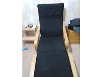 Ikea poang chair and footstool