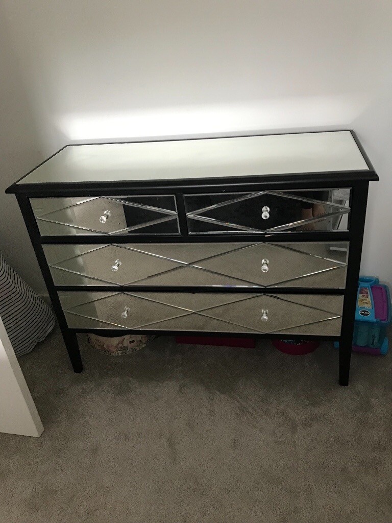 Black Mirrored Chest Of Drawers In Congleton Cheshire Gumtree