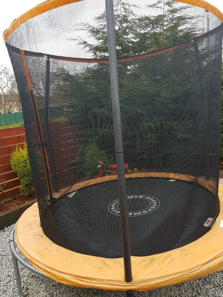 8ft Trampoline Sportspower with Folding Enclosure in East Kilbride