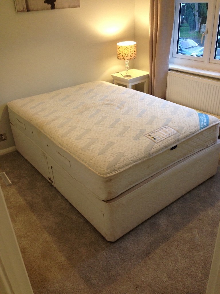 Double divan bed with Dreams double mattress in Sandhurst, Berkshire