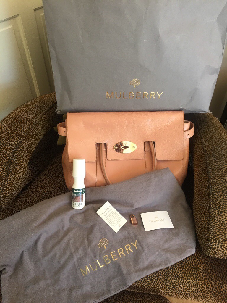 Real with receipt designer mulberry nude plaster pink patent Bayswater