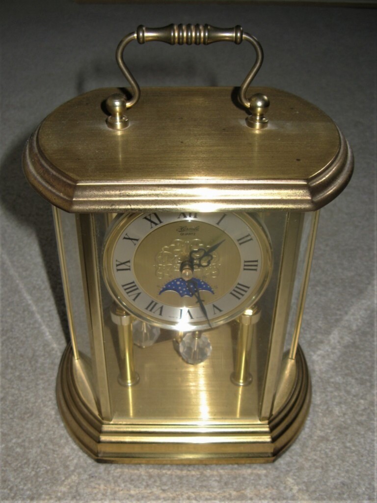 Vintage Hermle Quartz Clock Moon Phase, German Made in Evesham