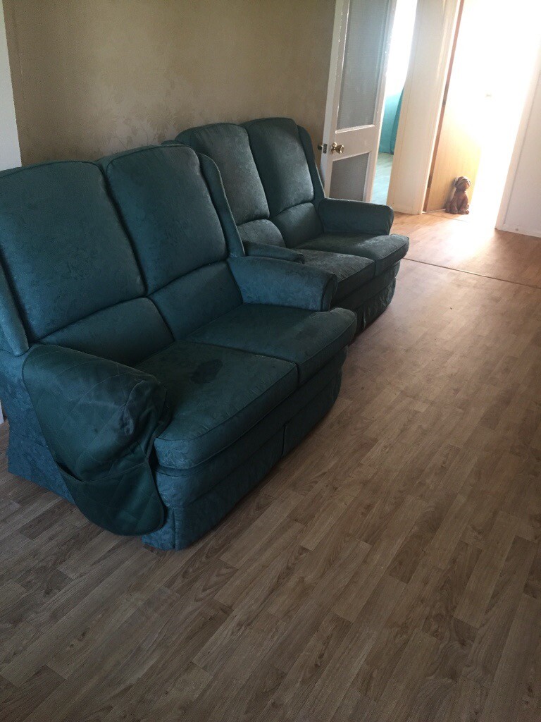 Free Furniture 2 Green 2 Seater Sofas in Horsham, West Sussex Gumtree