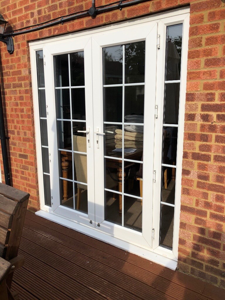 White UPVC French Patio doors in Welwyn Garden City