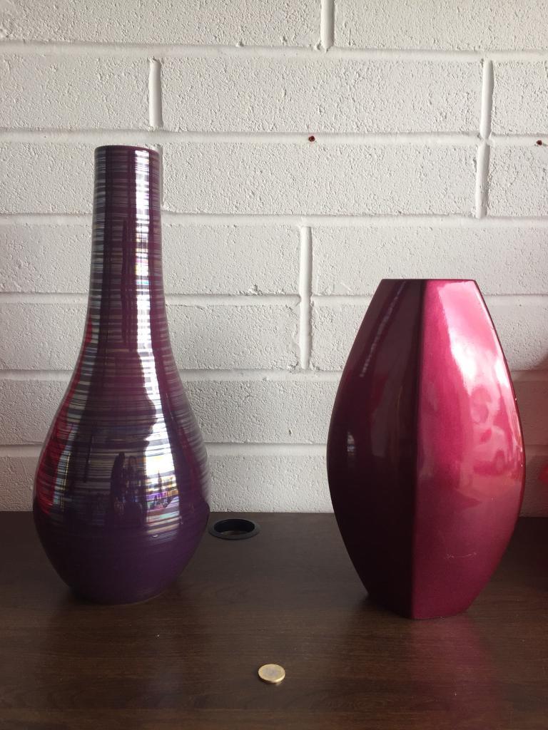 Pair Of Large Purple Vases In Kirriemuir Angus Gumtree