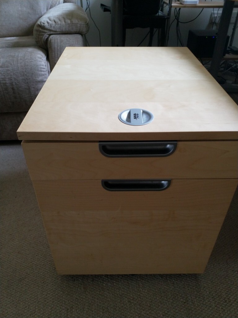 Ikea Galant Drawer Unit With Drop File Storage On Castors Birch
