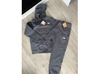 Brand new with tags genuine grey the north face tracksuit s/ mens