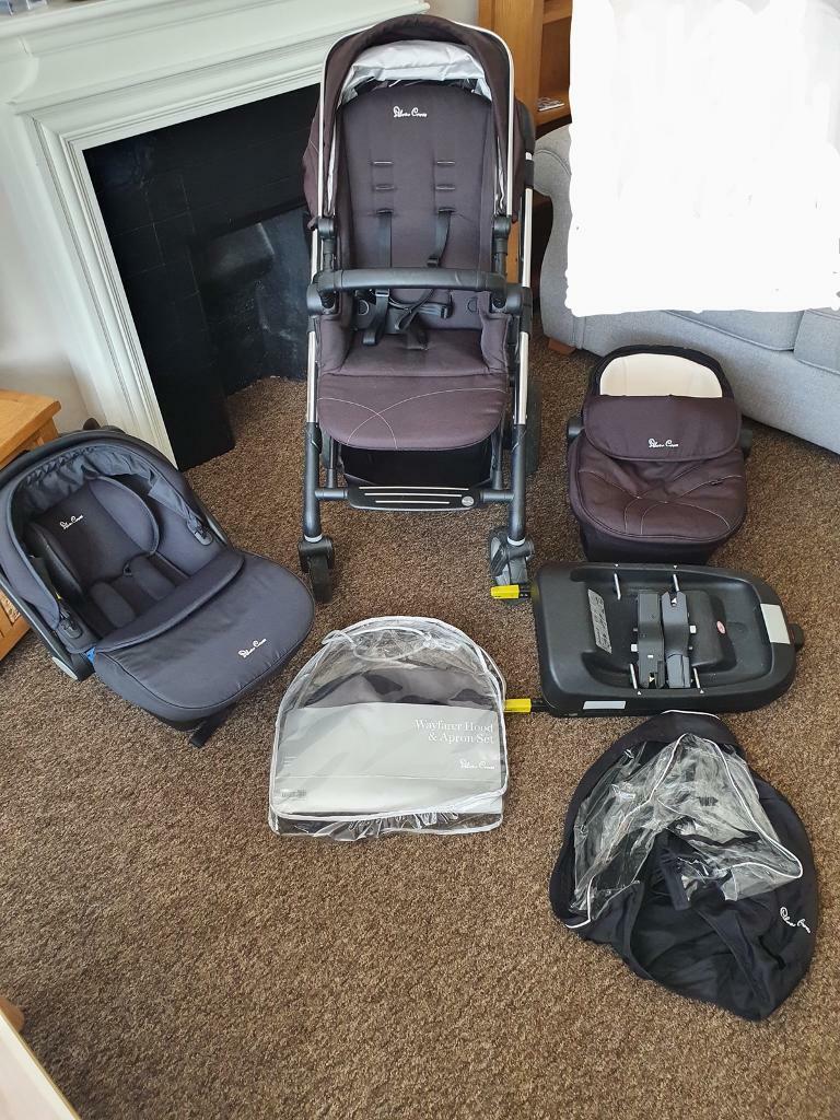 Silver Cross Pioneer Complete Travel System with Car Seat and base in