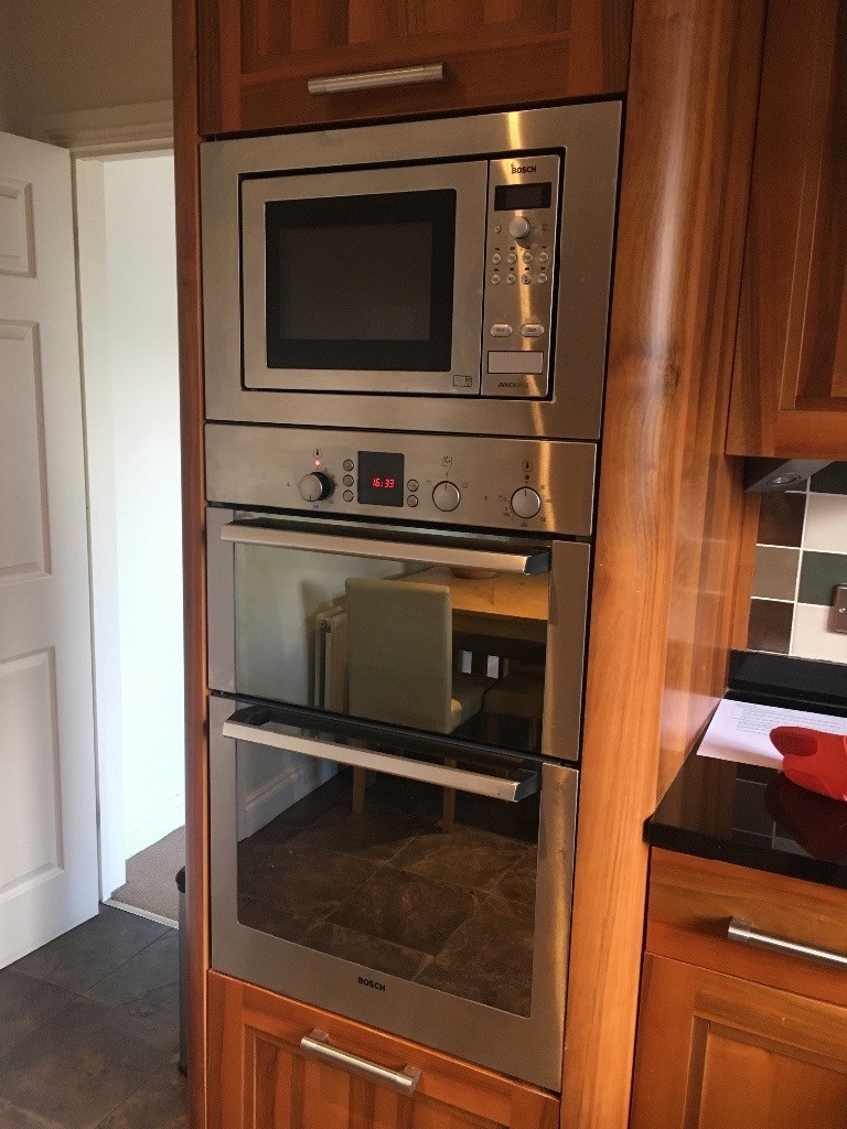 Bosch integrated double oven and microwave in Fareham, Hampshire