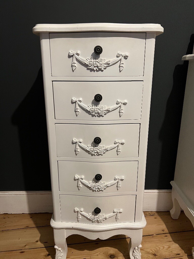 Dunelm French Toulouse Ivory White Bedroom Drawers in Haringey