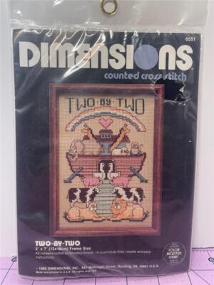 DIMENSIONS Counted Cross Stitch Kit - TWO-BY-TO - 5'' x 7'' Noah's Ark