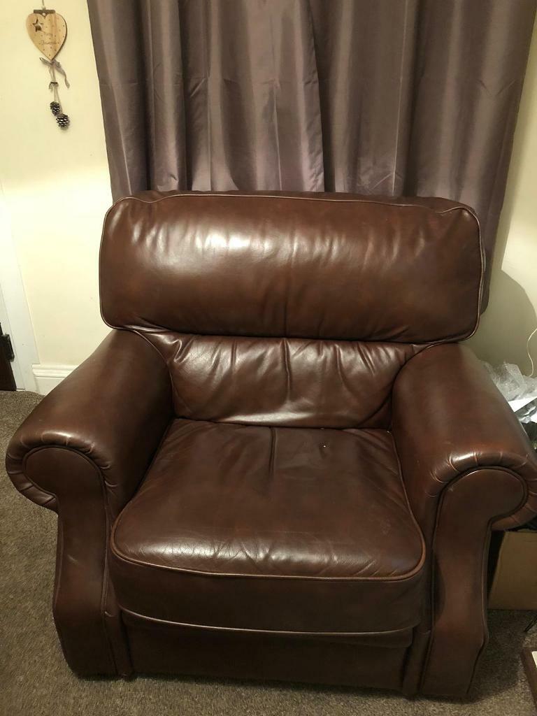 Brown leather armchair in Bewdley, Worcestershire Gumtree