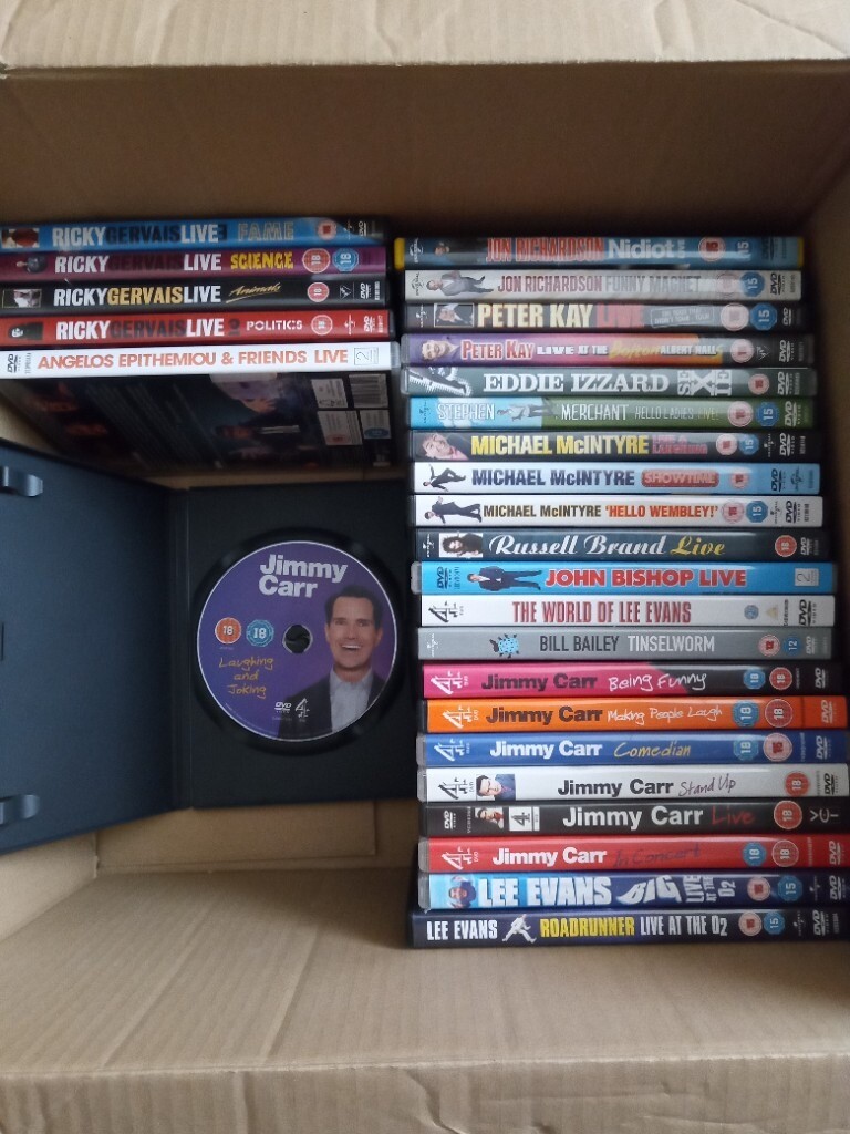 27 StandUp Comedy DVDs (Ricky Gervais, Lee Evans, Peter Kay, Michael
