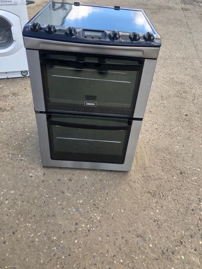 Zanussi ZCV662MXC 60cm Double Electric Cooker in Black/Silver 7042