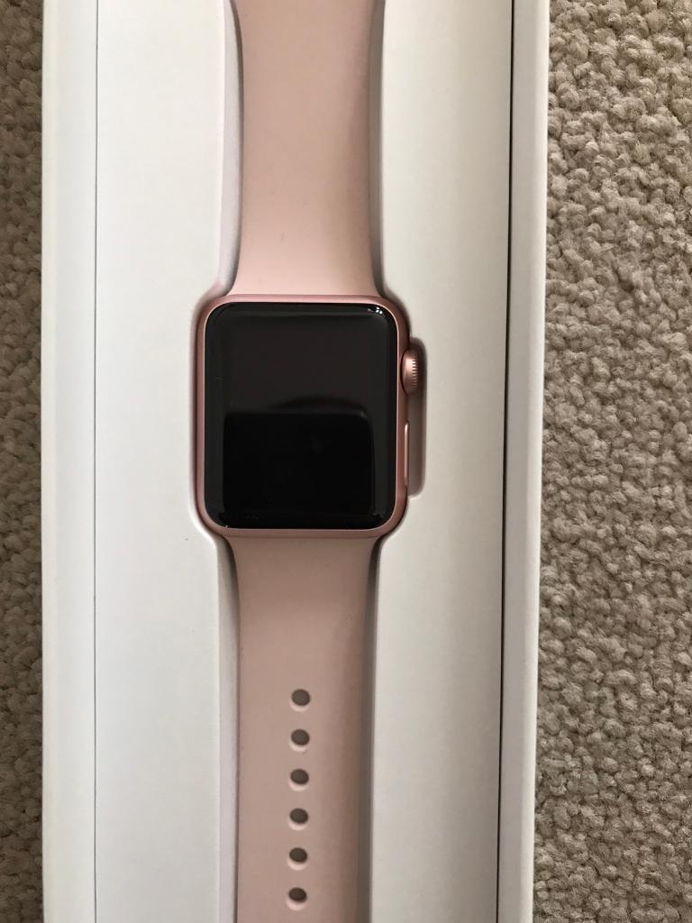 Apple watch series 1 38mm Rose gold aluminium case pink sand sport brand | in Didcot