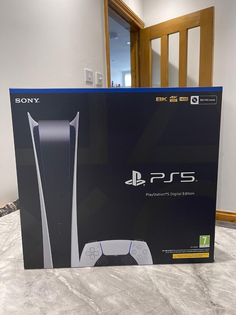 Sony PlayStation 5 PS5 Digital Edition Console New In Hand in Roath
