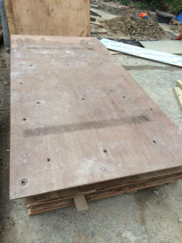 Marine ply 12mm x 10 full sheets. With holes drilled in Totnes