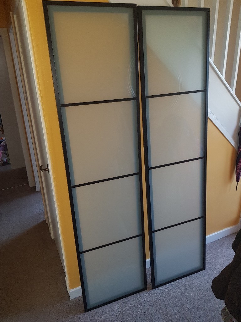 Ikea Pax Wardrobe Doors Sekken Doors In Frosted Glass In