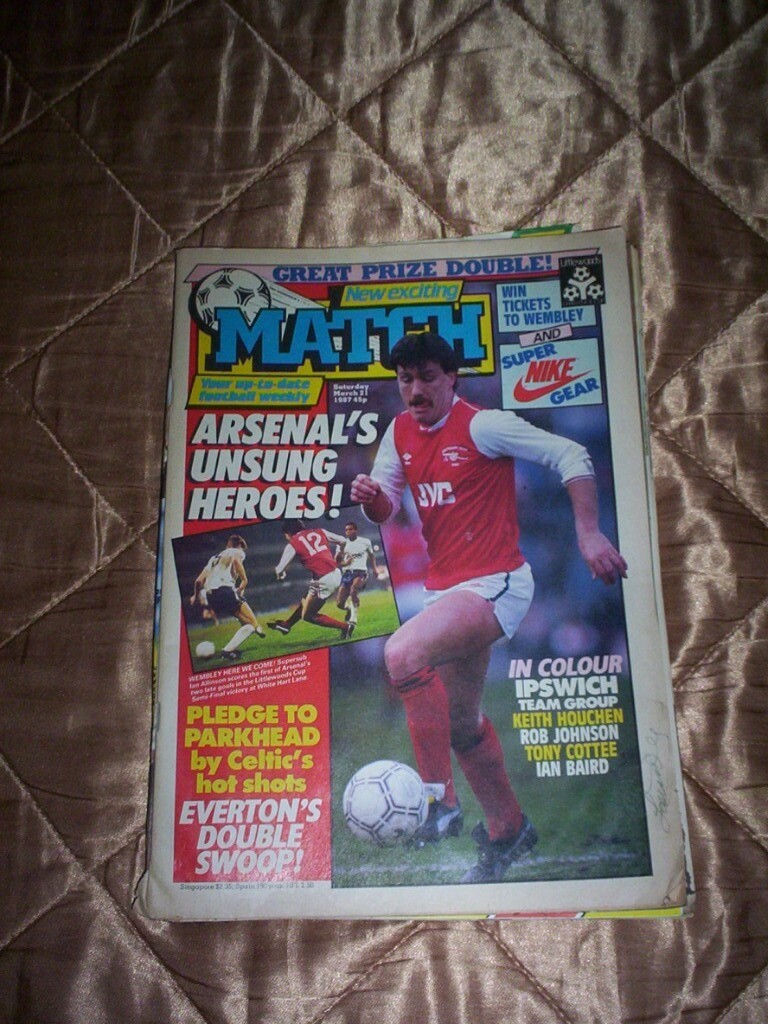 Match football magazines dates from 23 August 1986 to 03 February
