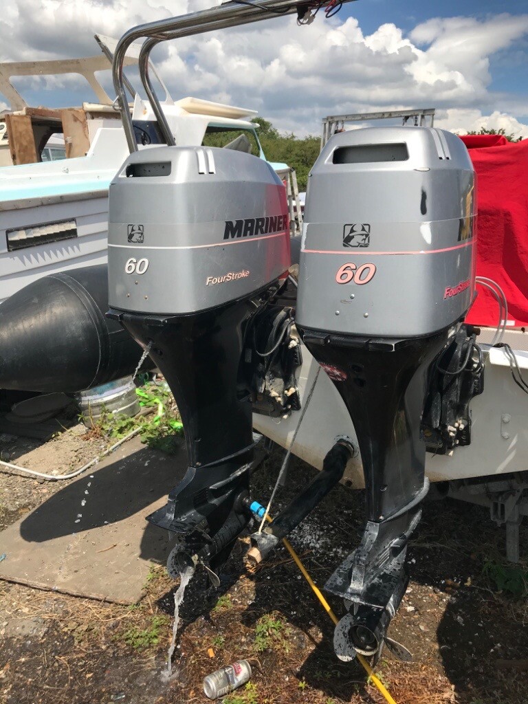 2 x mariner 60hp 4 stroke outboard engines in Canvey Island, Essex