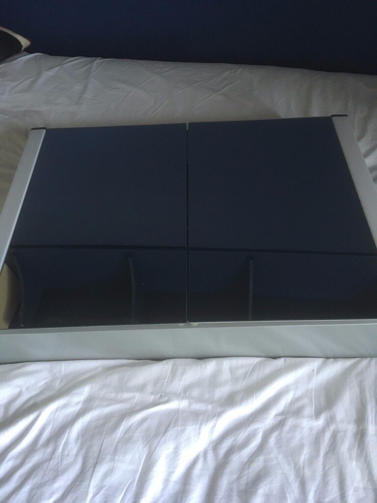 Illuminated bathroom mirror cabinet,700mm wide, 500mm high, 140mm deep