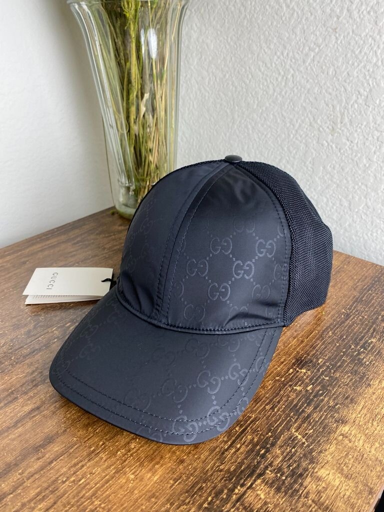 Gucci★素敵！Black Wool Interlocking G Logo Baseball Hat Gucci☆素敵！Black Wool Interlocking G Logo Baseball Hat