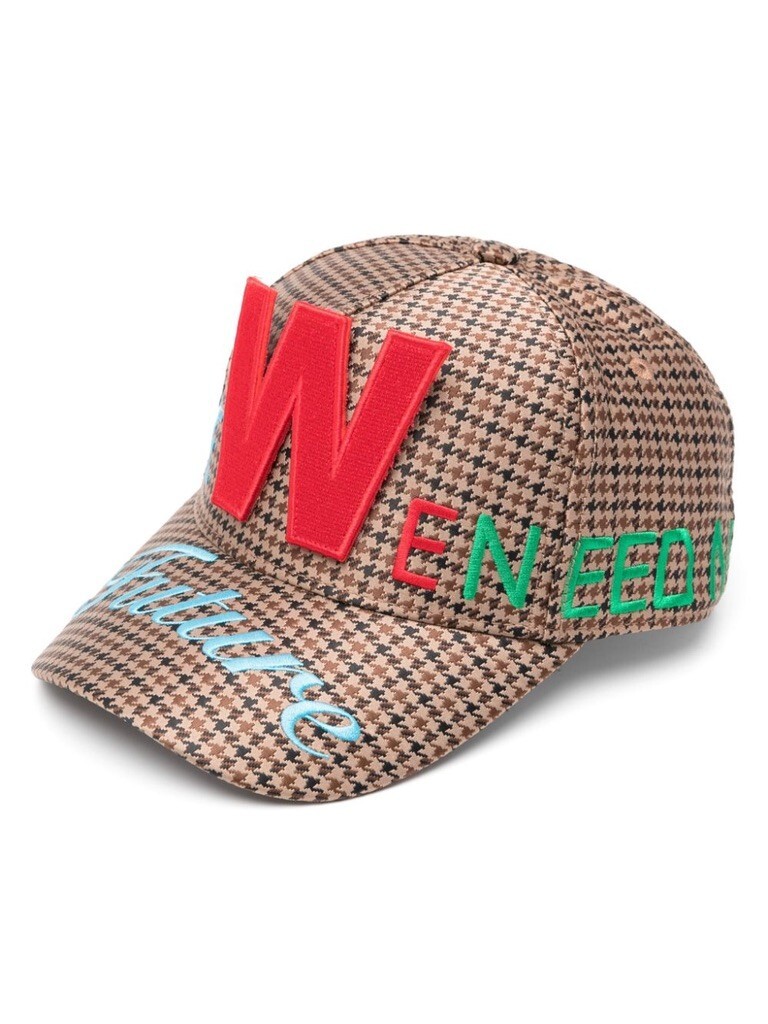 WALTER VAN BEIRENDONCK FUTURE LOGO PATCH HOUNDSTOOTH THE 'W