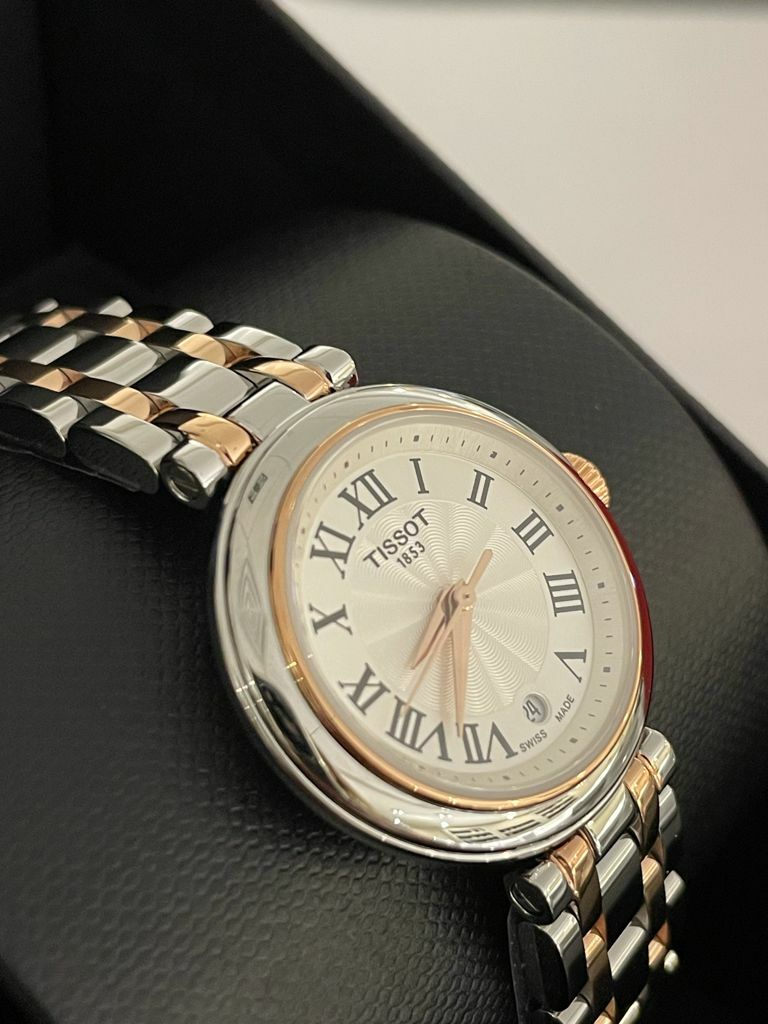 Pre-owned Tissot Bellissima Two-tone Steel Bracelet Women's Watch T1260102201301