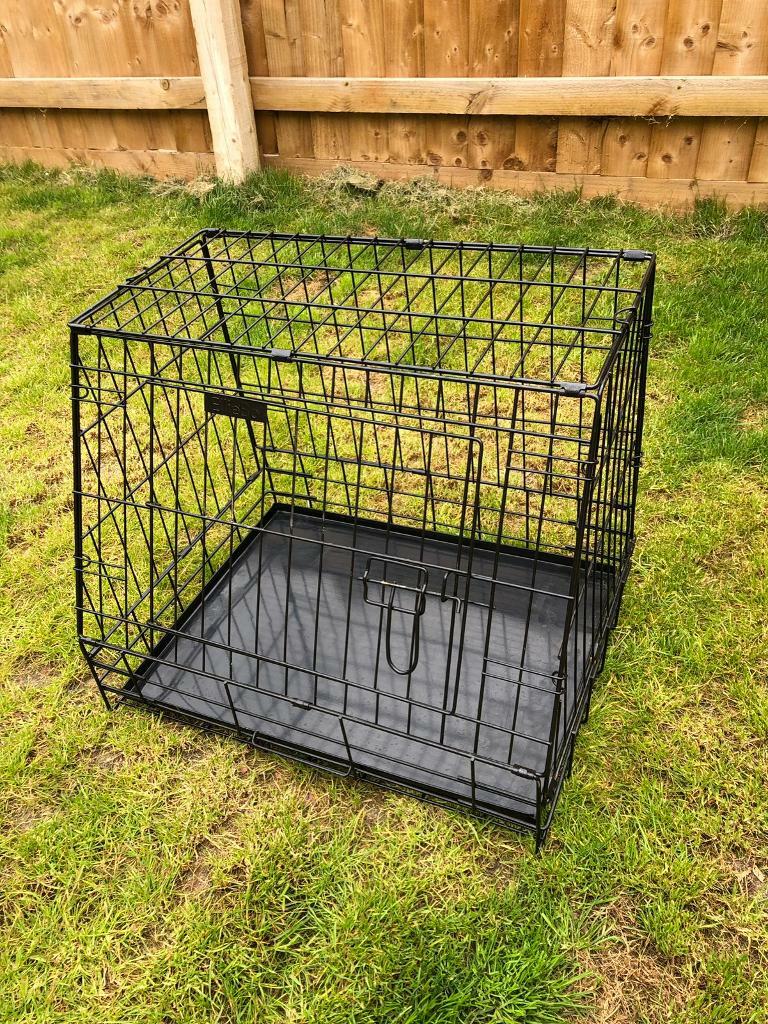 Ellie Bo Black 30" Medium Sloping Foldable Car Dog Puppy Crate