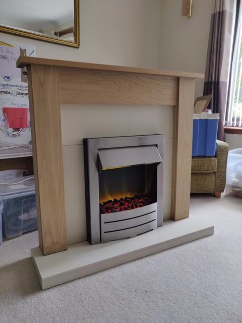 Adam Southwold Fireplace Suite In Oak Finish In Johnstone