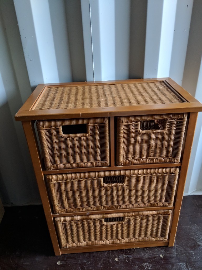 Rattan and wood Chest of drawers in Newcastle, Tyne and Wear Gumtree