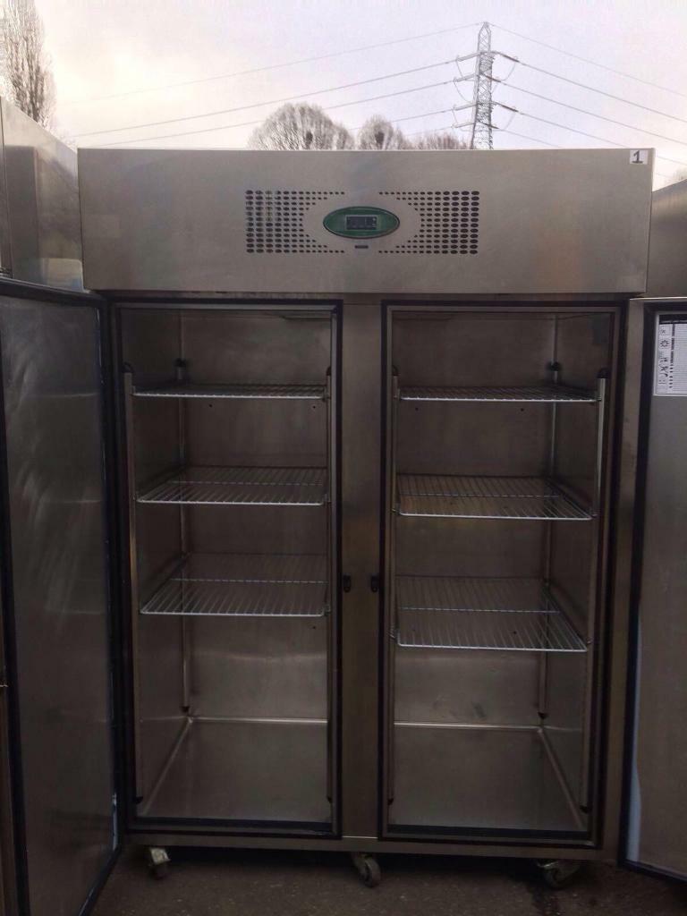 Commercial double door fridge for shop cafe restaurant restaurant