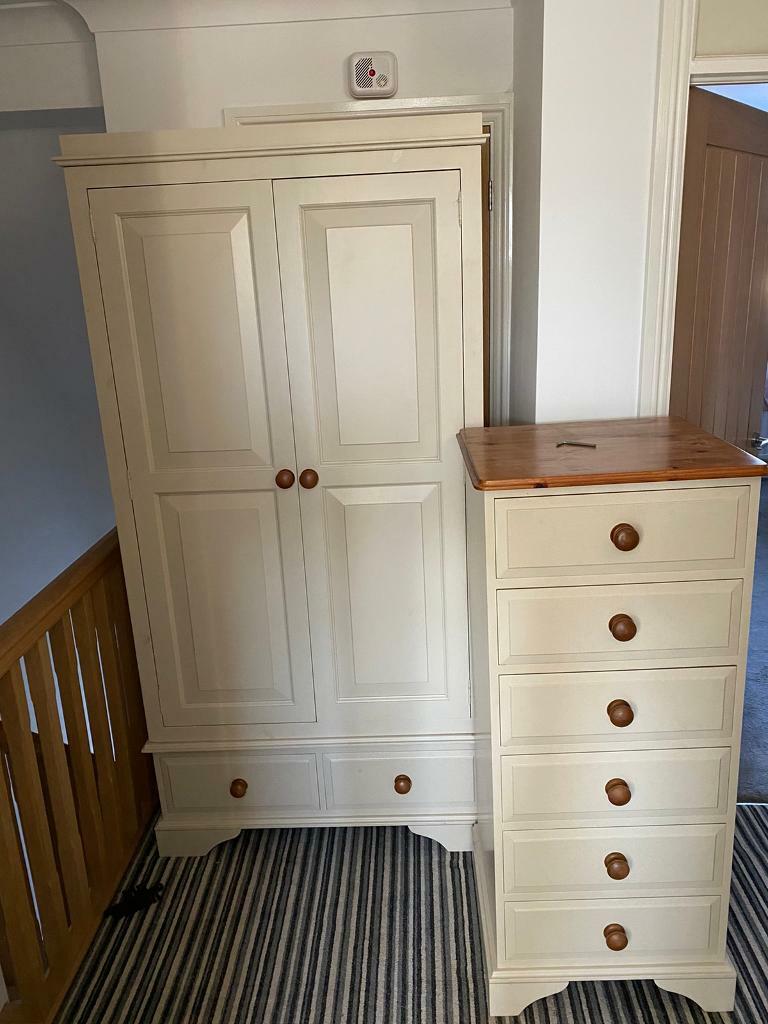 Solid wood wardrobe and drawer set in Wickford, Essex Gumtree