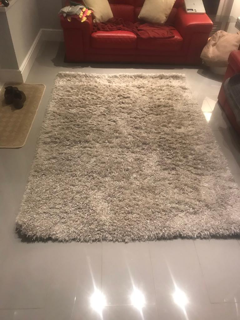 Dunelm silver shaggy rug in Newcastle, Tyne and Wear Gumtree