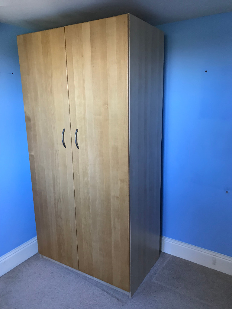 Ikea Pax Wardrobe With Fittings Light Birch 202cm High 100cm