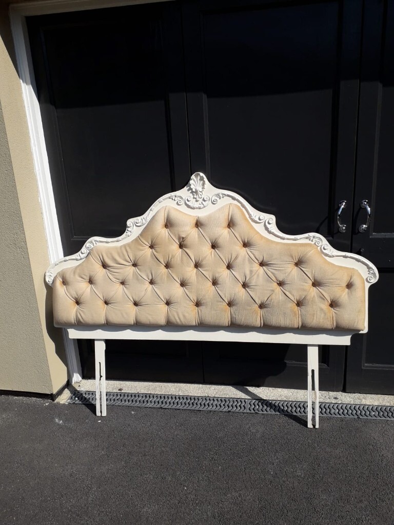 Beautiful Antique Double Headboard cream / beige in Swindon