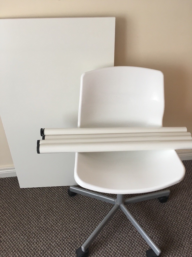 White ikea desk and swivel chair in Newtownabbey, County Antrim Gumtree