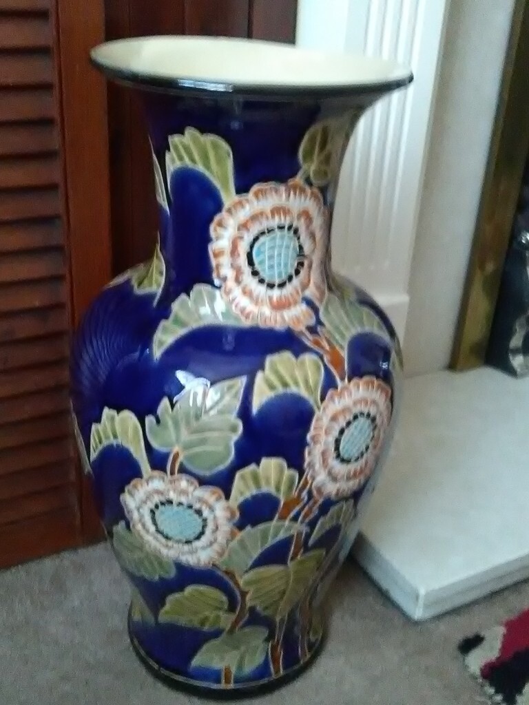 Beautiful Asian Inspired Large Floor Vase In Sale Manchester