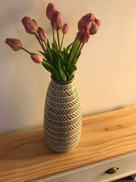 Modern And Nice Large Vase Brown And Beige Vase From The Importer