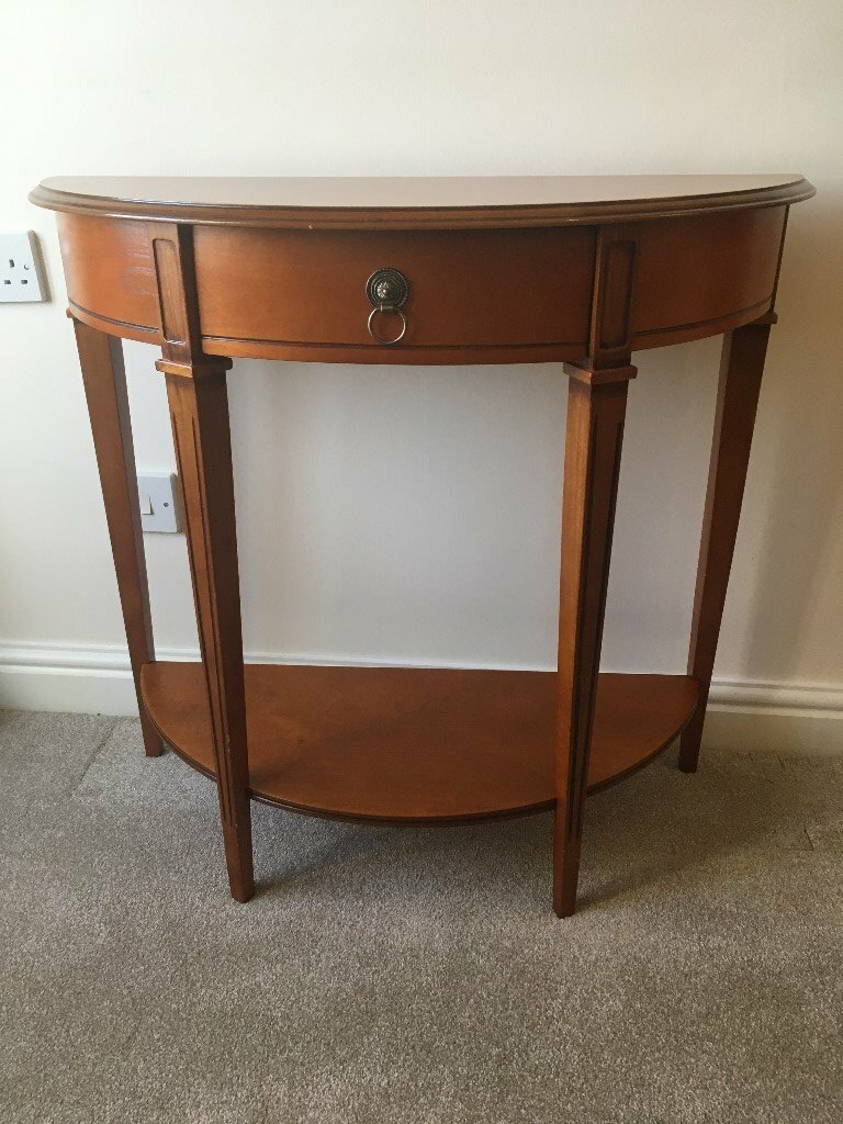Wooden Half Moon Hall Table | in Weston-super-Mare, Somerset | Gumtree