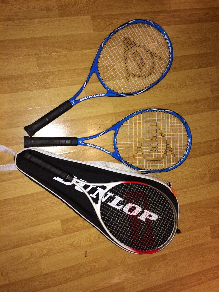 Set of 3 Tennis Rackets and Case DUNLOP SLAZENGER in Leicester