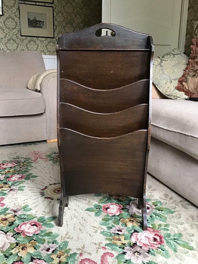 Antique oak vintage Magazine rack in East Renfrewshire Gumtree