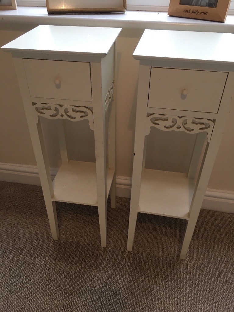 Side tables cream x2 in Tamworth, Staffordshire Gumtree