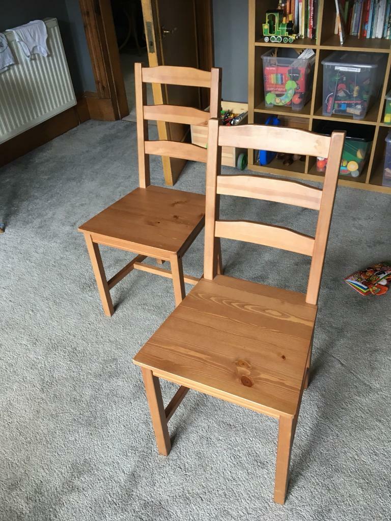 Two ikea pine kitchen chairs in Southside, Glasgow Gumtree